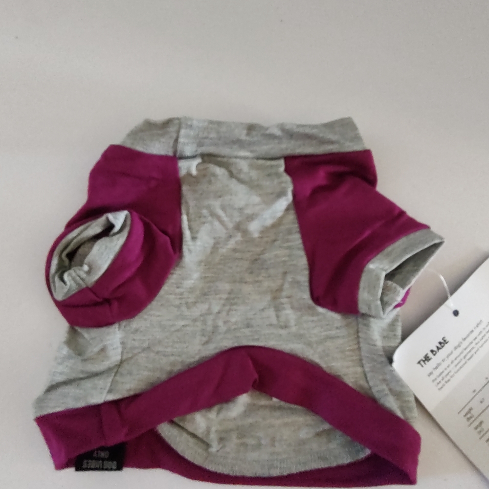 Gray and Pink Dog Shirt